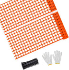 Reflective Plastic Mesh Fence, Night Visible Barrier with Zip Ties, Orange by PotatoLife