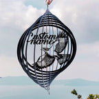 Personalized Hawk Metal Wind Spinner, Custom Bird of Prey Hanging Yard Art, Wildlife Outdoor Decor (Hawk Garden Wind Spinner) by Linktee