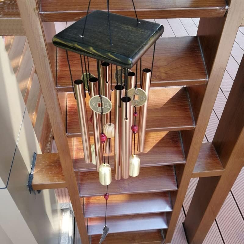 Opper Money Wind Chime Pendant Balcony Outdoor Yard Garden Home Decoration Metal Pipe Wind Chime Large Wind Chimes Bells Tubes (Color : E, Size : One Size) (B One Size) - Image 4