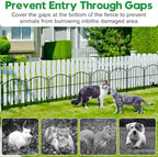 Decorative Garden Fence 17in (H) x25ft (L),Arched Rustproof Metal No Dig - Image 3
