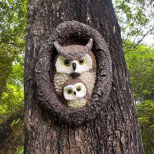 Garden Statues Tree Face Decor Owl Tree Hugger Whimsical Tree Sculpture Garden Statues Outdoor Yard Art Decorations Yard Ornaments Decor - Image 5