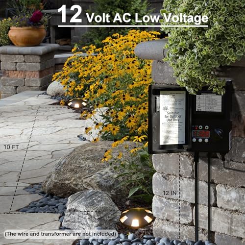 GOODSMANN Landscape Lighting 2PK Low Voltage Well Lights 6 Watt LED 120 Lumen 12V AC In-Ground Lights 3000K Warm White with Cable Connectors (2 Pack) - Image 5