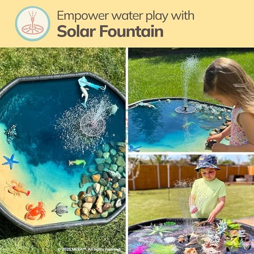 MEKA Solar Fountain for Water Play, Water Table Pump, Outdoor Water Sprinkler for Tuff Tray - Image 3