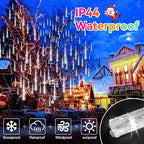 KNONEW 2Pack 30 Tubes 1080 LED Meteor Shower Lights Christmas Lights - Image 3