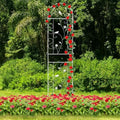 86.5" x 19.7" Metal Garden Trellis for Climbing Plants, White by FHWTY