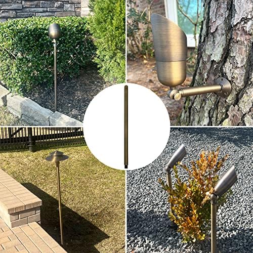 Brass Landscape Lighting Extension Riser - Make Spotlights and Pathway Outdoor Lights Taller, Lamp Rod for Landscape Accent Lights (24") - Image 6
