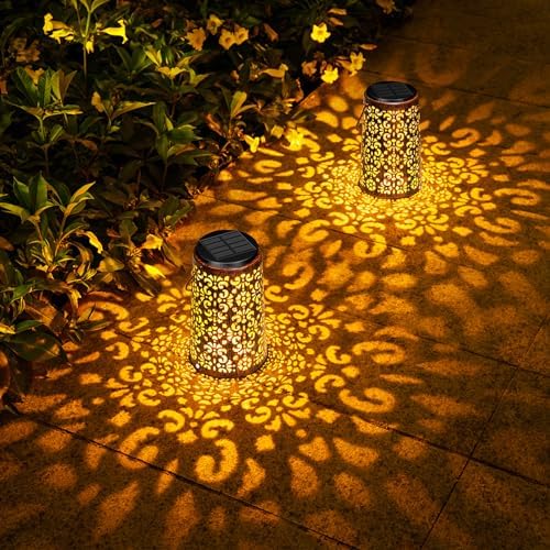 4 Pack Solar Hanging Lanterns Outdoor - Image 6