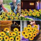 KOOPER Solar Lights Outdoor Garden Decor - Upgraded 6 Pack Solar Garden Lights with 18 Bigger Sunflower Lights, Solar Flowers Outdoor Waterproof for Flower Bed Yard Decor, Gift for Women Mom Grandma - Image 7