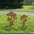 Maximex Mushroom Garden Stakes, Set of 2, Weatherproof Garden Decoration, Metal with Patina Patina, for Garden, Patio and Balcony, 20 x 35 cm by Unknown