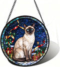 Stained Glass Window Hanging Tonkinese Suncatcher Gifts for Women 11.8" by Unknown