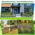 No Dig Garden Fence 32" H x 22.5'L with Gate Decorative Yard Dog Panels - Image 4