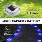 AGPTEK Solar Driveway Lights Outdoor 12 Pack, 2 Color Modes LED Deck Dock - Image 3