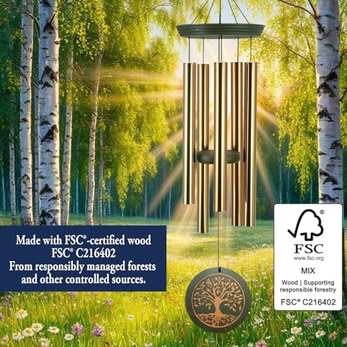 Astarin's Tree of Life Wind Chimes Sympathy Gift Outdoor Remembrance Garden - Image 5