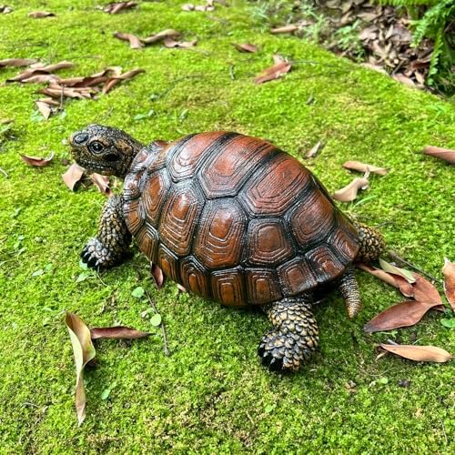 Turtle Garden Statue, Hand-Cast Resin, 13.1 inches, Antique Bronze - Image 3