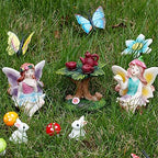 BangBangDa Fairy Garden Unicorn Fairies Accessories - 35 PCS Miniature Outdoor Fairy Garden Set - Fairy Figurines Castle Fountain Girl Birthday Gifts - Image 5