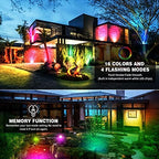 RGB+W Low Voltage Landscape Lights with Remote Control 5W 12V Landscape Lighting LED 16 Color Changing Spotlights Outdoor Waterproof Pathway Lights Garden Decorative(Not Include Transformer) - Image 3