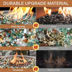 NUPICK 10 Pound Fire Glass, 1/2 Inch Reflective Fire Pit Glass - Image 3