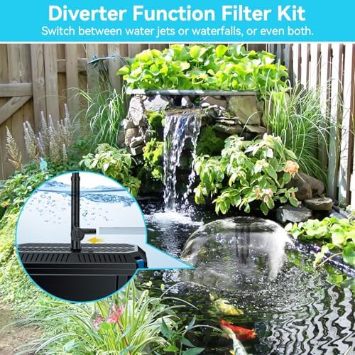 Antfraer Pond Filter with Pump Kits, Pond Filters for Outdoor Ponds Built In 660GPH Pond Pump, Pond Filter Box Suitable for Garden, Fountain, Pond, Animal Sink, Waterfall, Aquarium-Corded Electric - Image 4