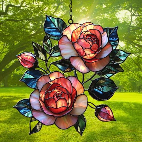 Peonies Acrylic Suncatcher - Image 3