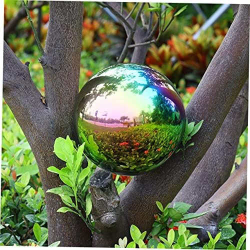DOITOOL Garden Gazing Ball 2pcs Garden Reflector Outdoor Mirror Stainless Steel Mirror Artificiales para Shiny Sphere Balls Polished Ornament Sphere Globe Gazing Globe Prom - Image 3