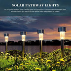 SOLPEX 16 Pack Solar Lights Outdoor, Stainless Steel Solar Pathway Lights - Image 3