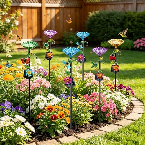 VOOKRY Solar Garden Decor Lights Outdoor & bee/Bird/Butterfly Water Station - Image 6
