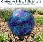 Sunnydaze 10" Mosaic Glass Gazing Ball for Garden, Globe for Outdoor Decor - Image 3