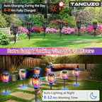 6Pack Solar Lights Outdoor, Solar Torch Light with Flickering Flame - Image 5