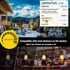 Achin Outdoor String Lights 150 Feet LED Waterproof Patio Lights with 50 Shatterproof Dimmable Warm Edison Bulbs String Lights for Outdoor Gazebo Bistro Wedding Birthday Party Lights, Connectable - Image 5