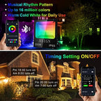 ASIGN 200W Bluetooth Control RGB LED Floodlight Outdoor&Indoor Waterproof Color Changing Floodlight Wall Washer Light for Home Decor Outdoor Featival Decoration - Image 3