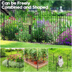 Decorative Garden Fence 32in (H) x22ft (L),Arched Metal No Dig - Image 7