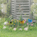 3 Pack Butterfly Garden Stakes Decor, 17" H Metal Butterflies Stakes Yard Art Ornaments for Indoor Outdoor Lawn Porch Pathway Patio Plant Pot Flower Bed Decor - Image 6