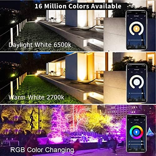 DEEPLITE LED Flood Light 150W Equivalent Outdoor Lights Color Changing Led Stage Landscape Lights, RGB Smart IP66 Wterproof Outdoor Floodlight Multicolor Wall Lights for Garden Yard - 2 Pack - Image 2