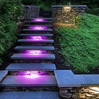 LEONLITE 8-Pack RGBCW 4 Inch LED Hardscape Lighting, Color Changing - Image 4