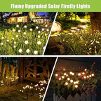Flumy Solar Garden Lights Outdoor - 8 Pack 64 LED Firefly Lights Waterproof, Garden Decorations for Yard Patio Pathway Lawn Outside, Unique Gifts for Grandma Women, Solar Decor Warm White - Image 6