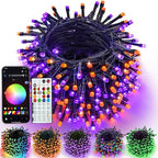 Smart Color Changing Halloween Lights 99FT 300 LED Orange Purple App Remote by Halloween