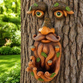 Mood Lab Tree Face Decor with Acorns - Old Man Tree Face Garden Hugger Decoration - Outdoor Tree Decoration by MoodLab