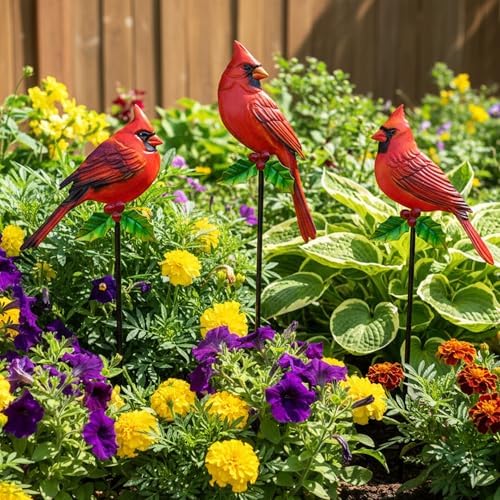 Cardinal Bird Yard Outdoor Decoration Stakes Garden Statue Yard Decor - Image 7