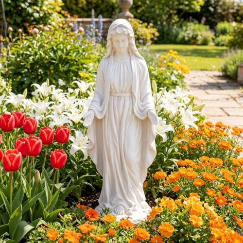 GIANTEX 29.5'' Virgin Mary Garden Statue, Outdoor Blessed Mother Statue by Giantex