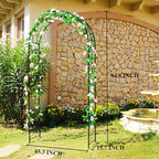 Metal Garden Arch Pergola Arbor 7.9 Ft H x 3.8 Ft W with Stakes - Image 3