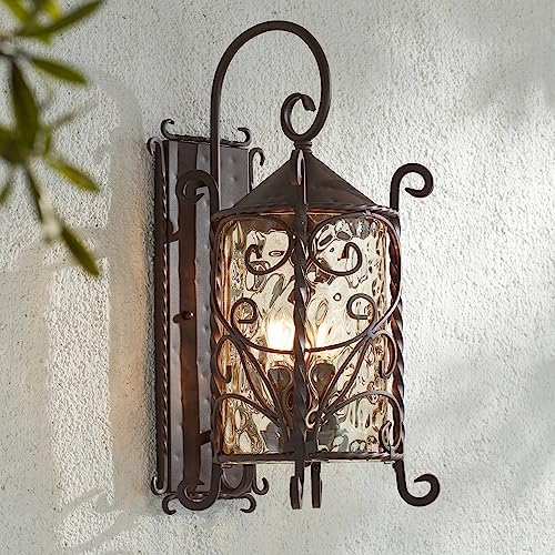 Casa Seville 23 3/4" High Iron Scroll Traditional Rustic Outdoor Wall Light by JohnTimberland