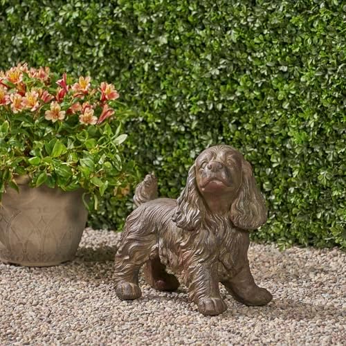 Josie Dog CAST SONE GSTATUE, Outdoor Cocker Spaniel Dog GStatue, Brown, No Assembly Required by Unknown