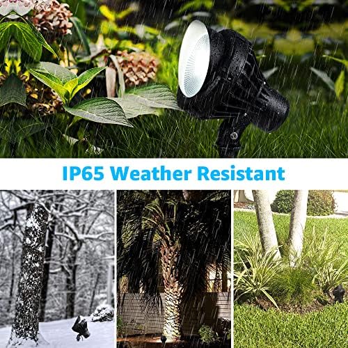 SUNVIE LED 40W Spot Lights Outdoor 5000K Daylight White Plug in Flag Pole Light 120V Ultra Bright Landscape Spotlights for Yard House Tree Lawn Signage Outdoor Spotlight with Stake & 5.5FT Cord - Image 4