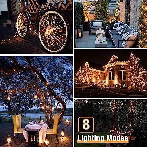 btfarm 4 Pack Solar String Lights Outdoor, Total 132FT 320LED Fairy Lights - Image 3