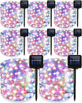Treela 8 Pack Solar String Lights Outdoor Waterproof, Multicolor by Treela
