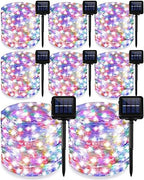 Treela 8 Pack Solar String Lights Outdoor Waterproof, Multicolor by Treela