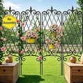 AMAGABELI GARDEN & HOME 4 Pack Garden Trellis for Climbing Plants Outdoor 47” x 16” Garden Fencing Decorative Plant Trellis Vegetables and Rose Trellis for Ivy Cucumbers Black by AMAGABELI+GARDEN+%26+HOME