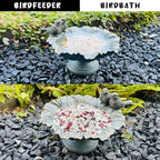 Bird Baths for Outdoors, Resin Pedestal Bird Bath Bowl with Bird Accents, Garden Decoration Bird Feeder for Patio, Lawn, Yard, or Table Decor - Image 5