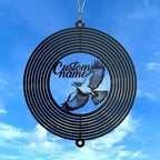 Personalized Hawk Metal Wind Spinner, Custom Bird of Prey Hanging Yard Art, Wildlife Outdoor Decor (Hawk Garden Wind Spinner) - Image 2