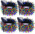 Solar Christmas Lights Outdoor 4 Pack 132FT 400LED String Lights Multicolor by EXF